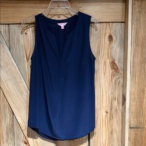 Lilly Pulitzer Navy Sleeveless Blouse